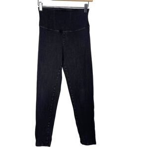 Yummie Womens Small S Charcoal Gray Acid Wash Leggings Shaping Stretch Cotton